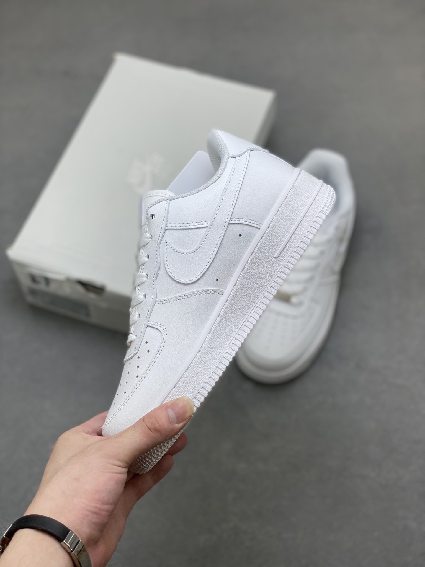 Nike Air Force 1 Mid '07 - Classic White Leather Sneakers, All-Sizes Available 4 i1750702760254 3744 0 2