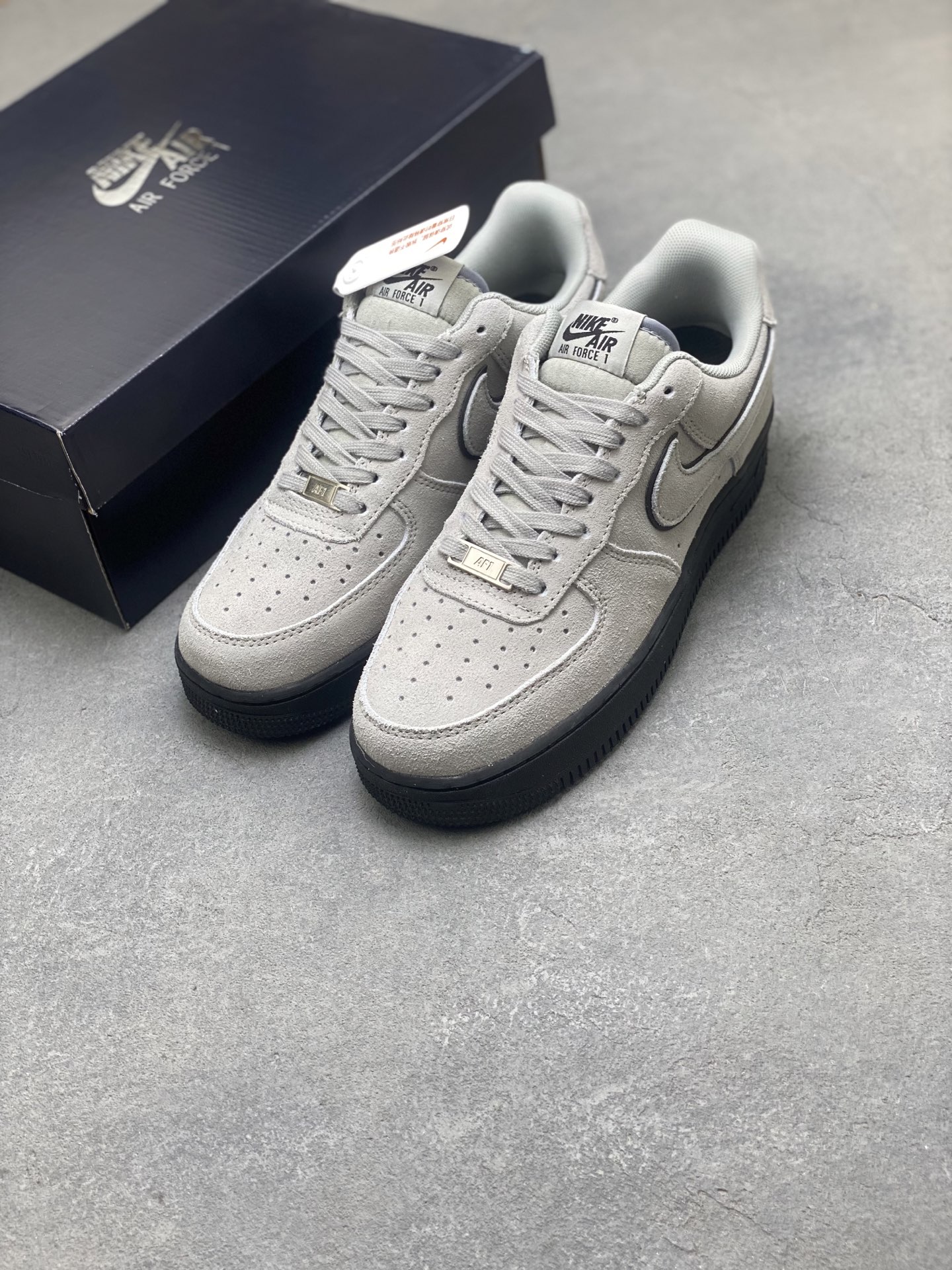Nike Air Force 1 '07 Low Grey Suede Casual Shoes HQ1986-001 8 i1750893505452 6858 0 6