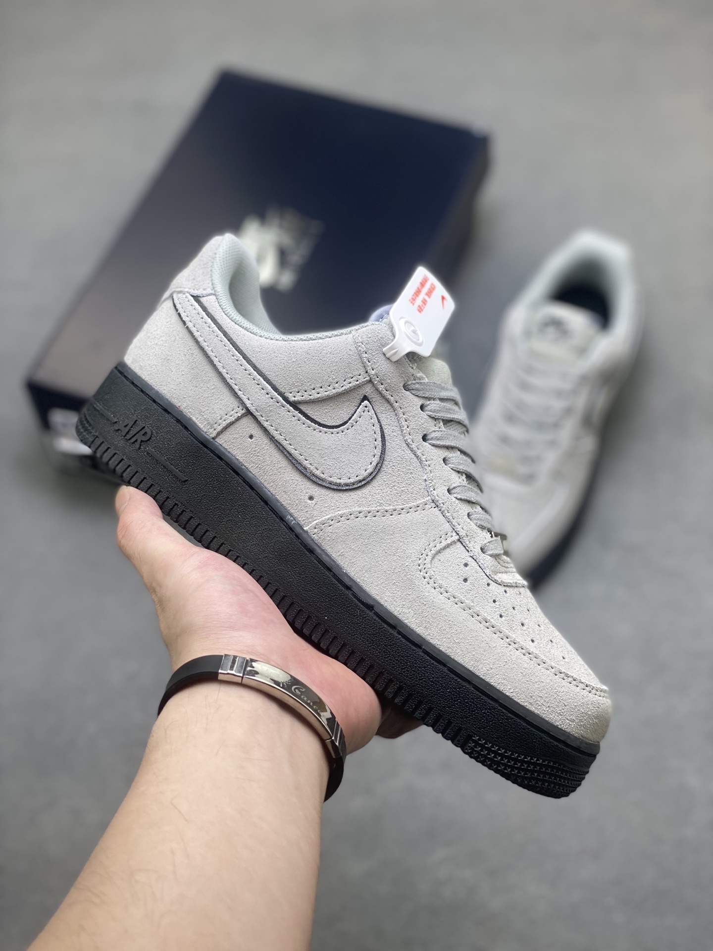 Nike Air Force 1 '07 Low Grey Suede Casual Shoes HQ1986-001 2 i1750893509819 6437 0 0
