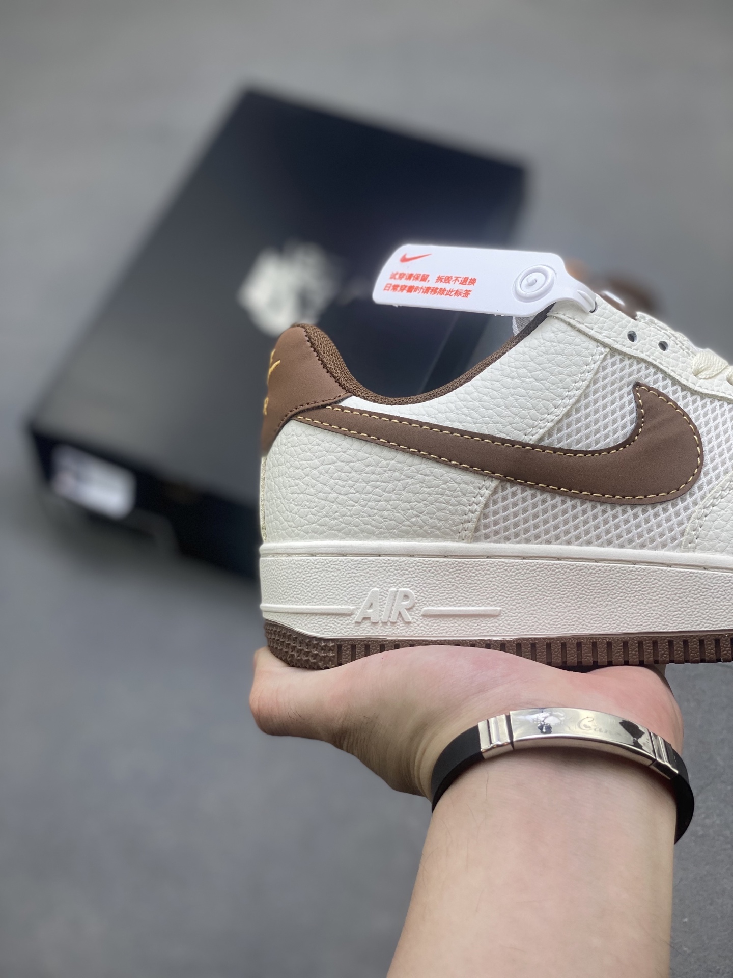 Nike Air Force 1 '07 Low Sneakers - Ivory/Brown, Full-Length Air Cushion 6 i1750893663365 5841 0 4