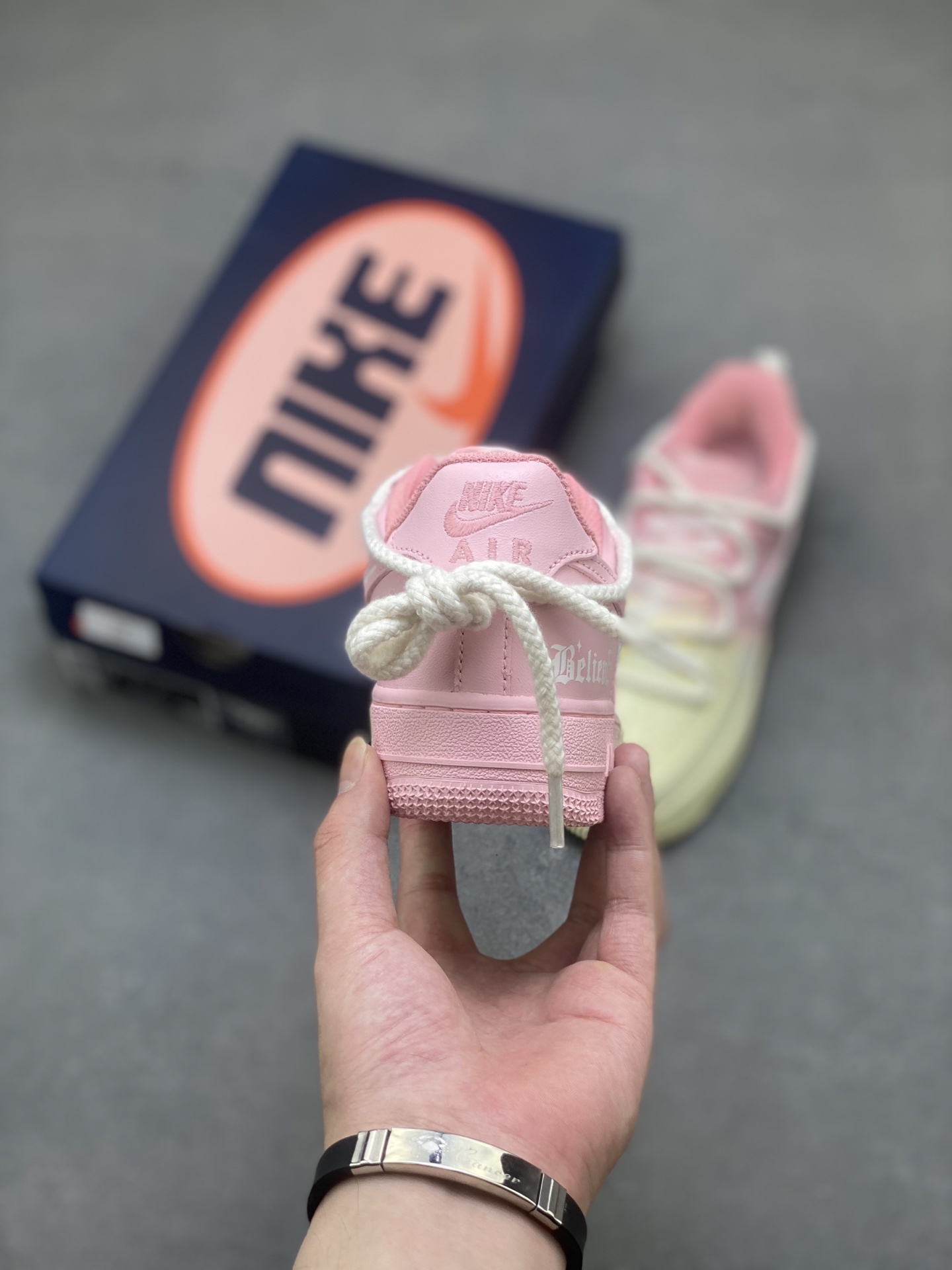 Nike Air Force 1 '07 Low Pink/Yellow Sneakers Custom Hardware - Size 36-45 5 i1750893882485 9454 0 3
