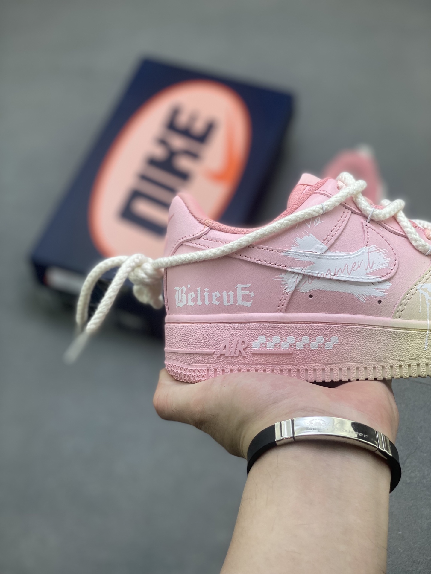Nike Air Force 1 '07 Low Pink/Yellow Sneakers Custom Hardware - Size 36-45 6 i1750893882509 4452 0 4