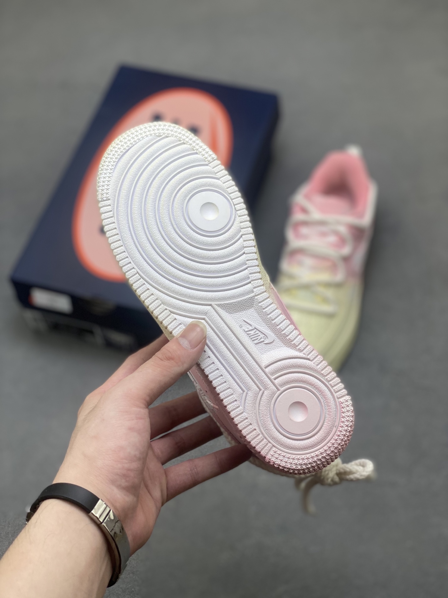 Nike Air Force 1 '07 Low Pink/Yellow Sneakers Custom Hardware - Size 36-45 7 i1750893882513 4580 0 5