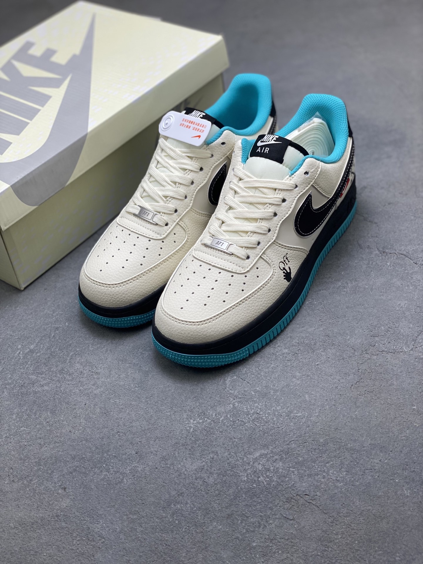 Nike Air Force 1 '07 Low Off-White Collab Sneakers - Black/Blue 9 i1751224645098 1795 0 7