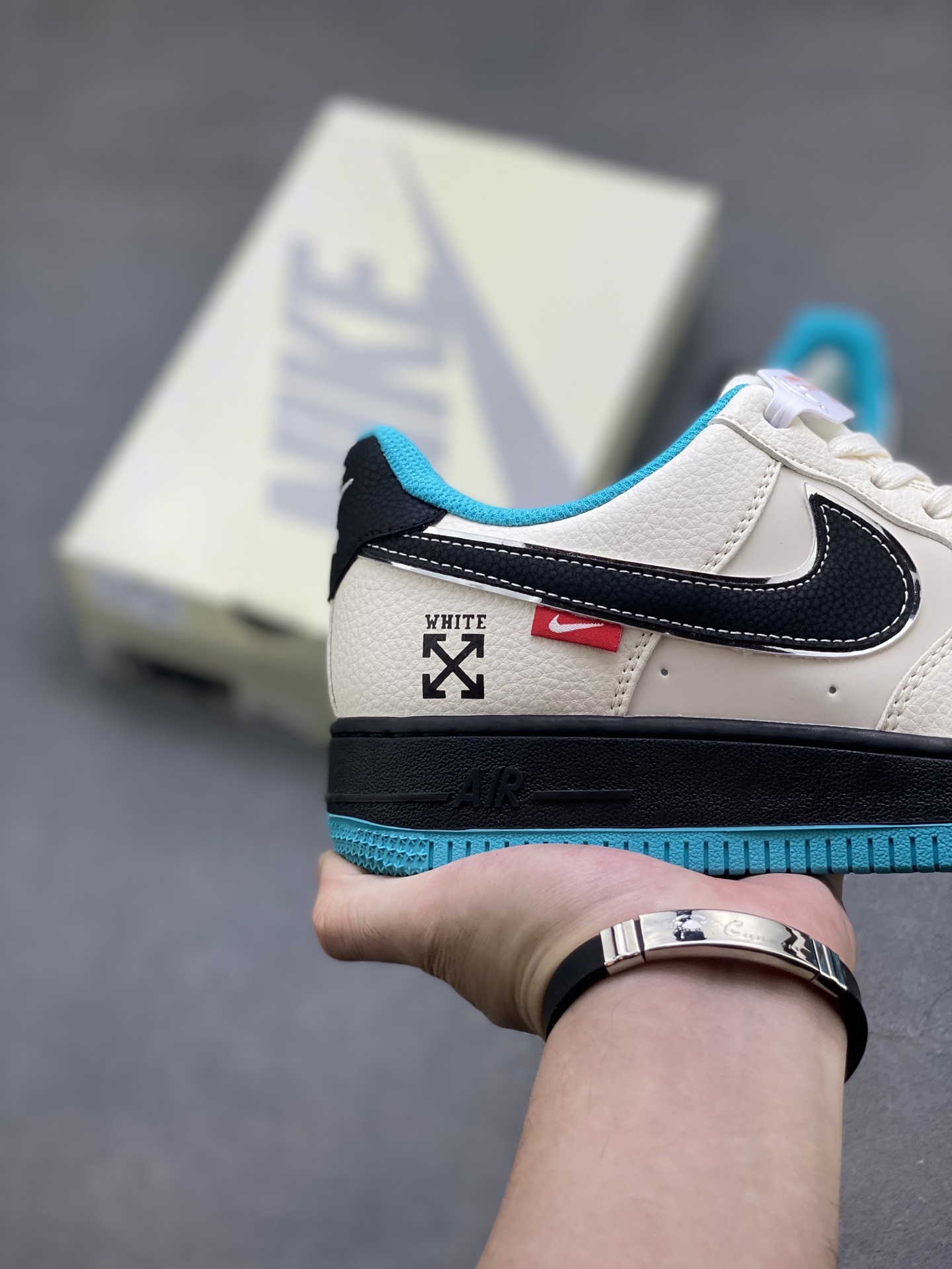 Nike Air Force 1 '07 Low Off-White Collab Sneakers - Black/Blue 6 i1751224645098 5636 0 4