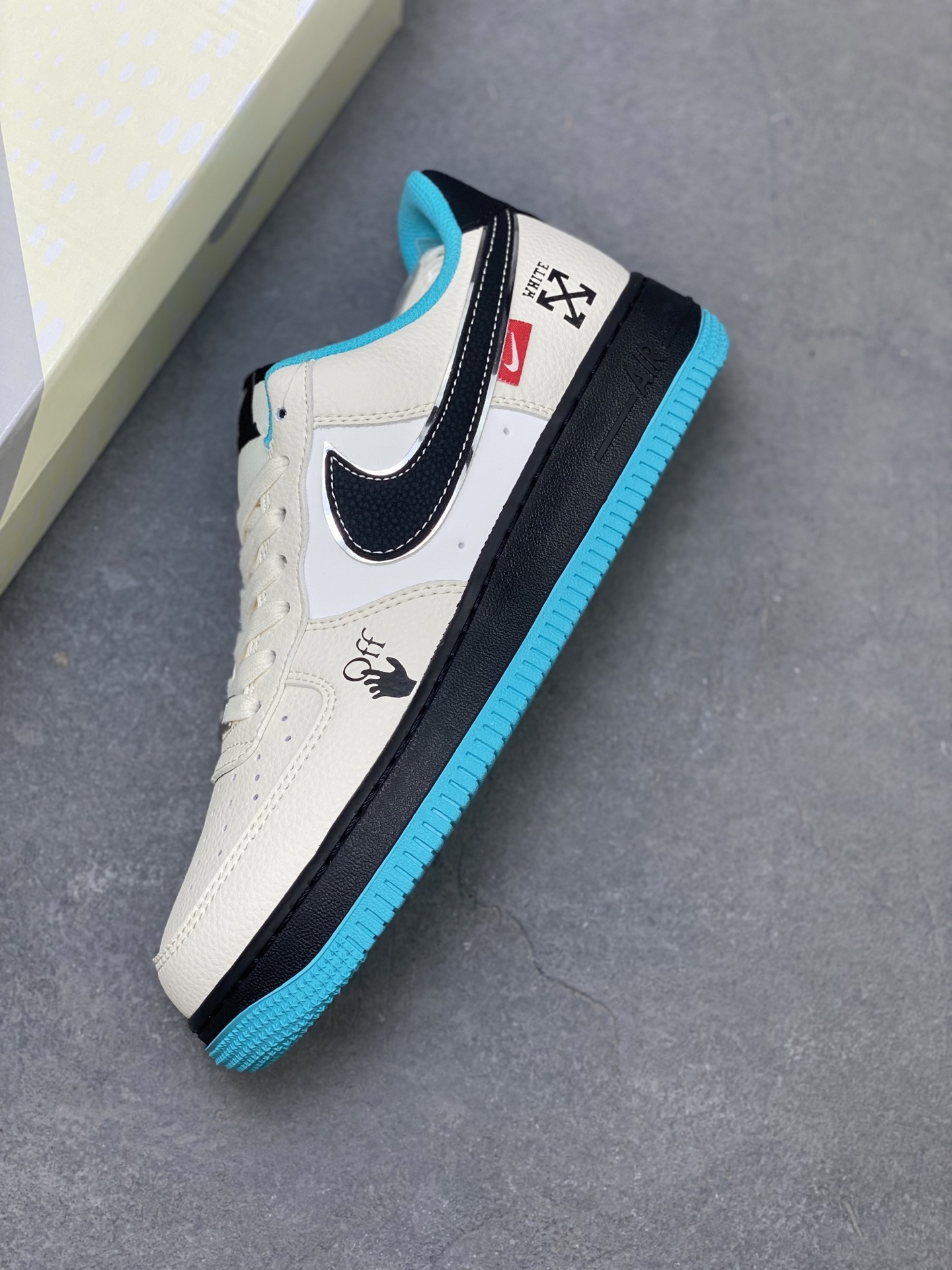 Nike Air Force 1 '07 Low Off-White Collab Sneakers - Black/Blue 8 i1751224649892 9173 0 6