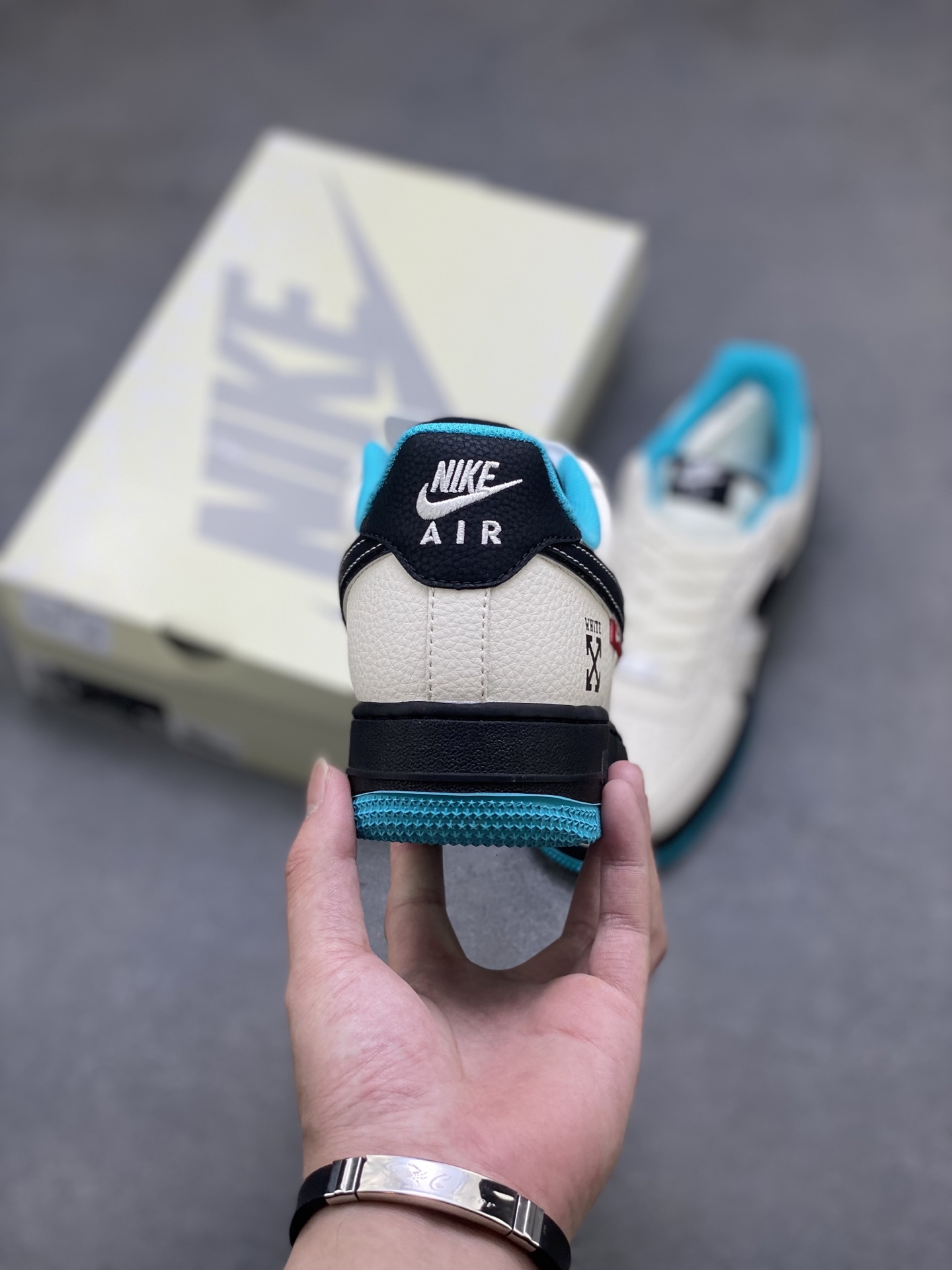 Nike Air Force 1 '07 Low Off-White Collab Sneakers - Black/Blue 5 i1751224649906 7098 0 3