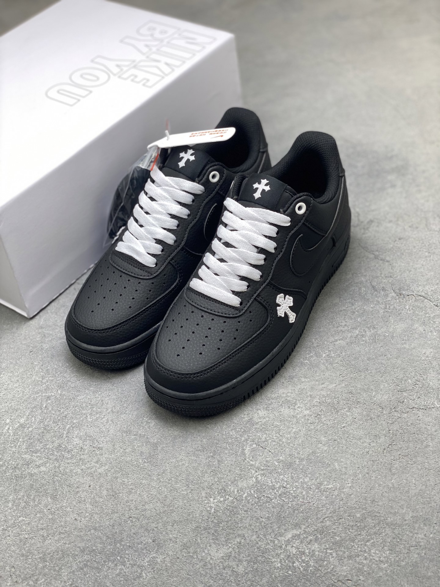 Nike Air Force 1 Low Black White Cross Sneakers - Original Quality 9 i1751224914940 871 0 7