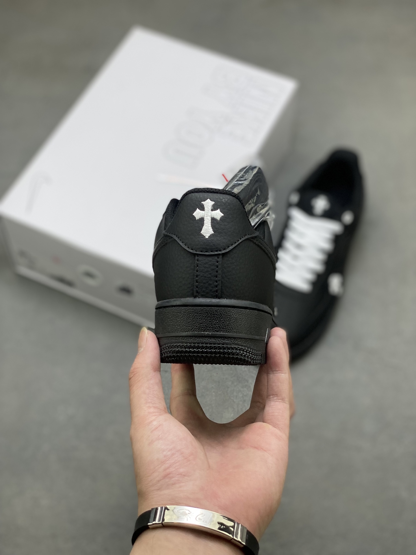 Nike Air Force 1 Low Black White Cross Sneakers - Original Quality 5 i1751224915077 3441 0 3