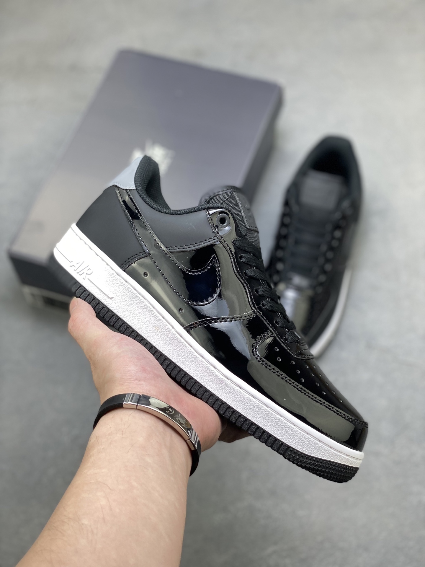 Nike Air Force 1 '07 Low Black Patent Leather Casual Sneakers AH6827-001 2 i1751309178964 3251 0 0