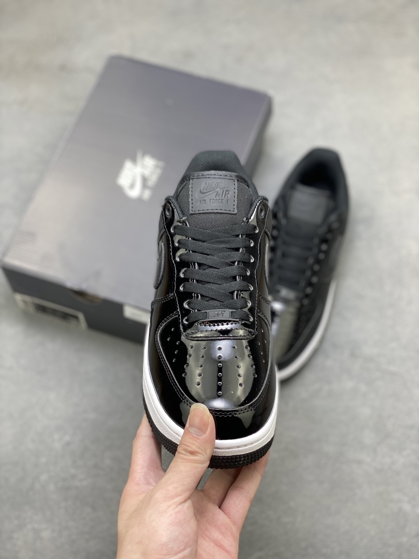 Nike Air Force 1 '07 Low Black Patent Leather Casual Sneakers AH6827-001 3 i1751309181040 2039 0 1