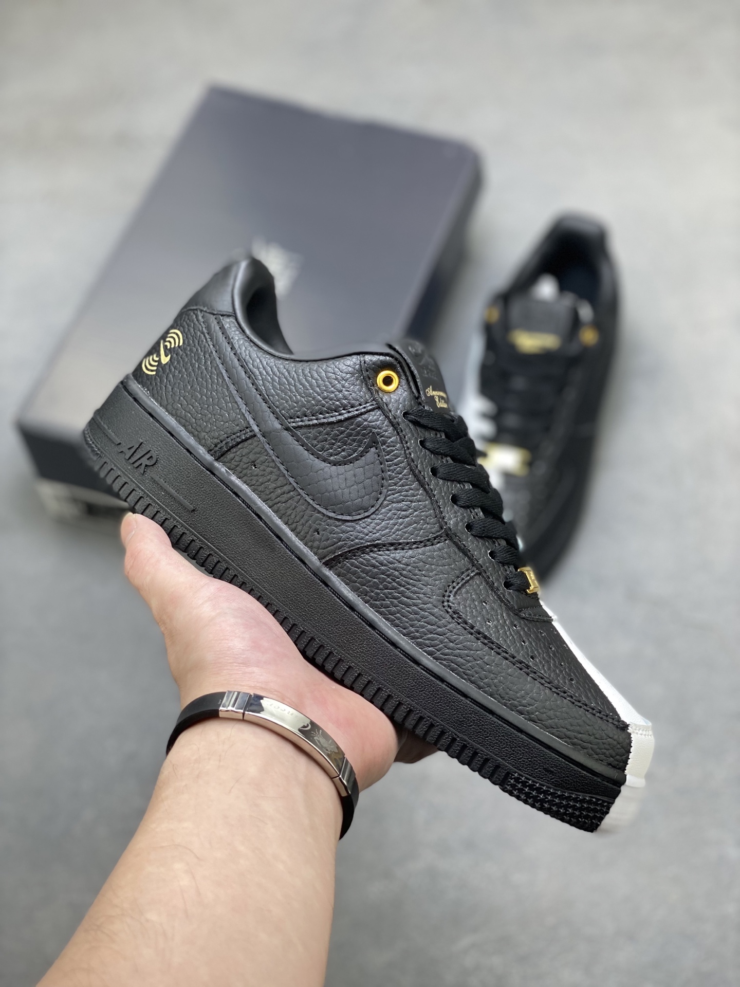 Nike Air Force 1 '07 Low Black Leather Sneakers - Limited Edition 2 i1751309495700 4412 0 0
