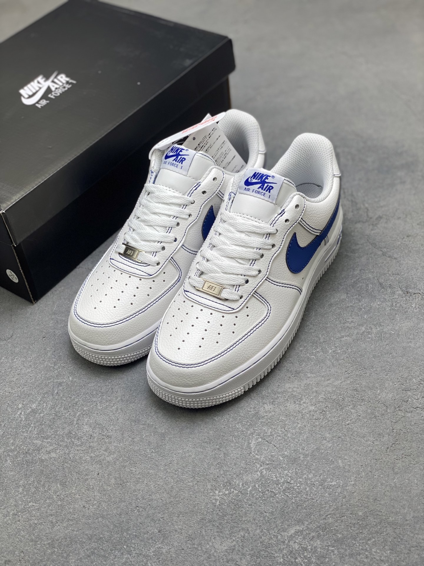 Nike Air Force 1 Low White Blue Stitching HQ2037-100 - Size 36-45 9 i1751309661008 5206 0 7
