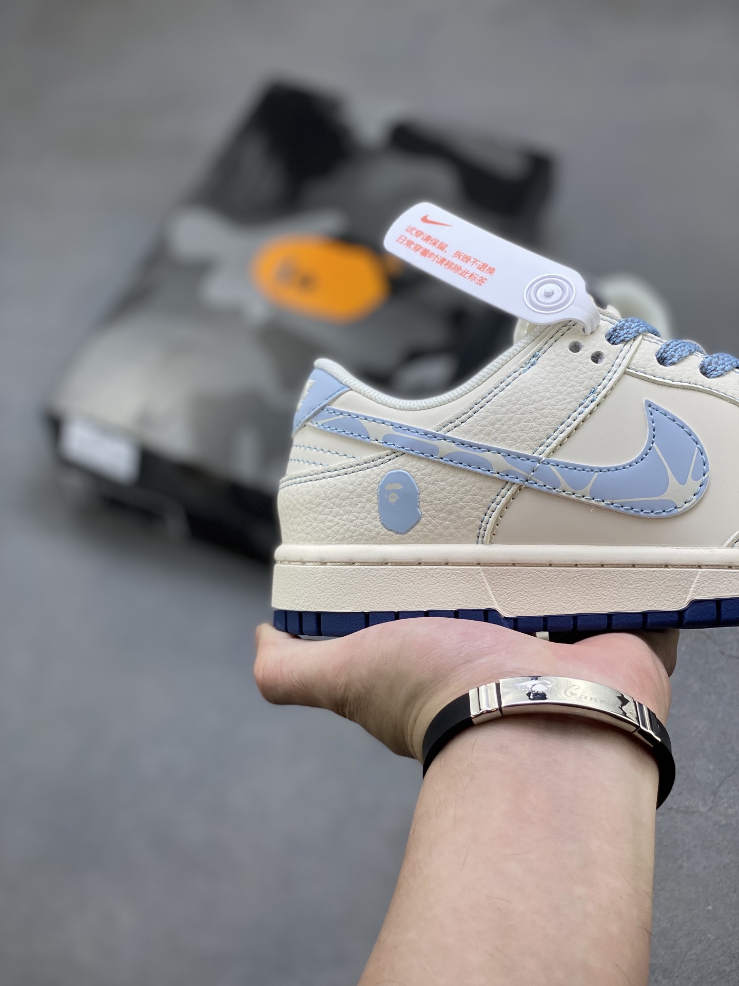 Nike SB Dunk Low BAPE White Blue Custom Casual Sneakers - Limited Edition 5 i1751398943734 3295 0 4