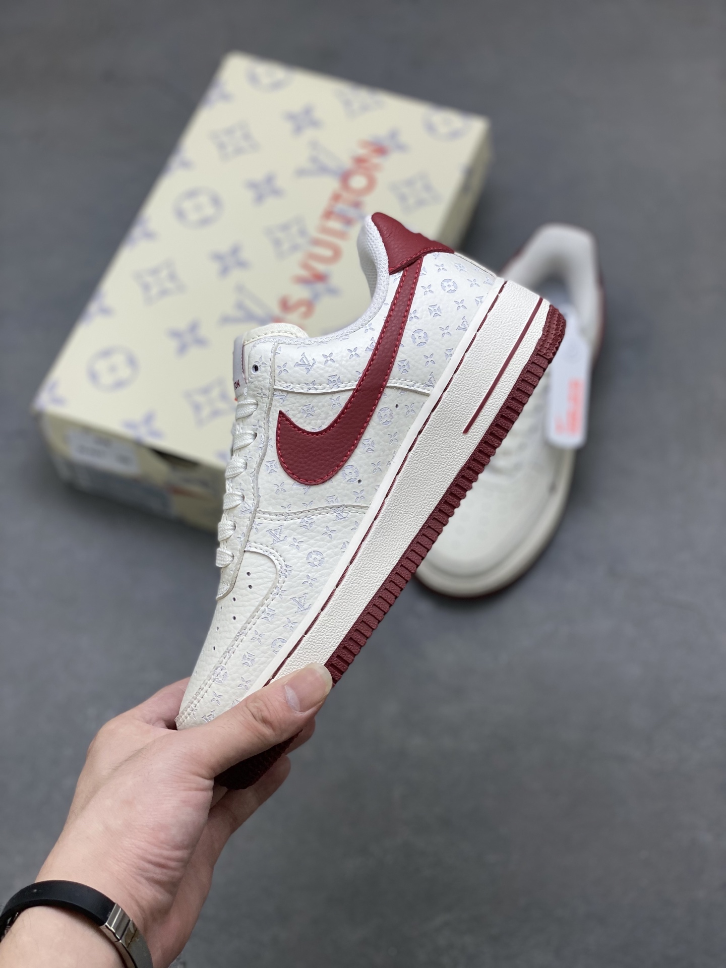 Nike Air Force 1 '07 Low Louis Vuitton Collab White Red Sneakers 4 i1751486018275 2871 0 2
