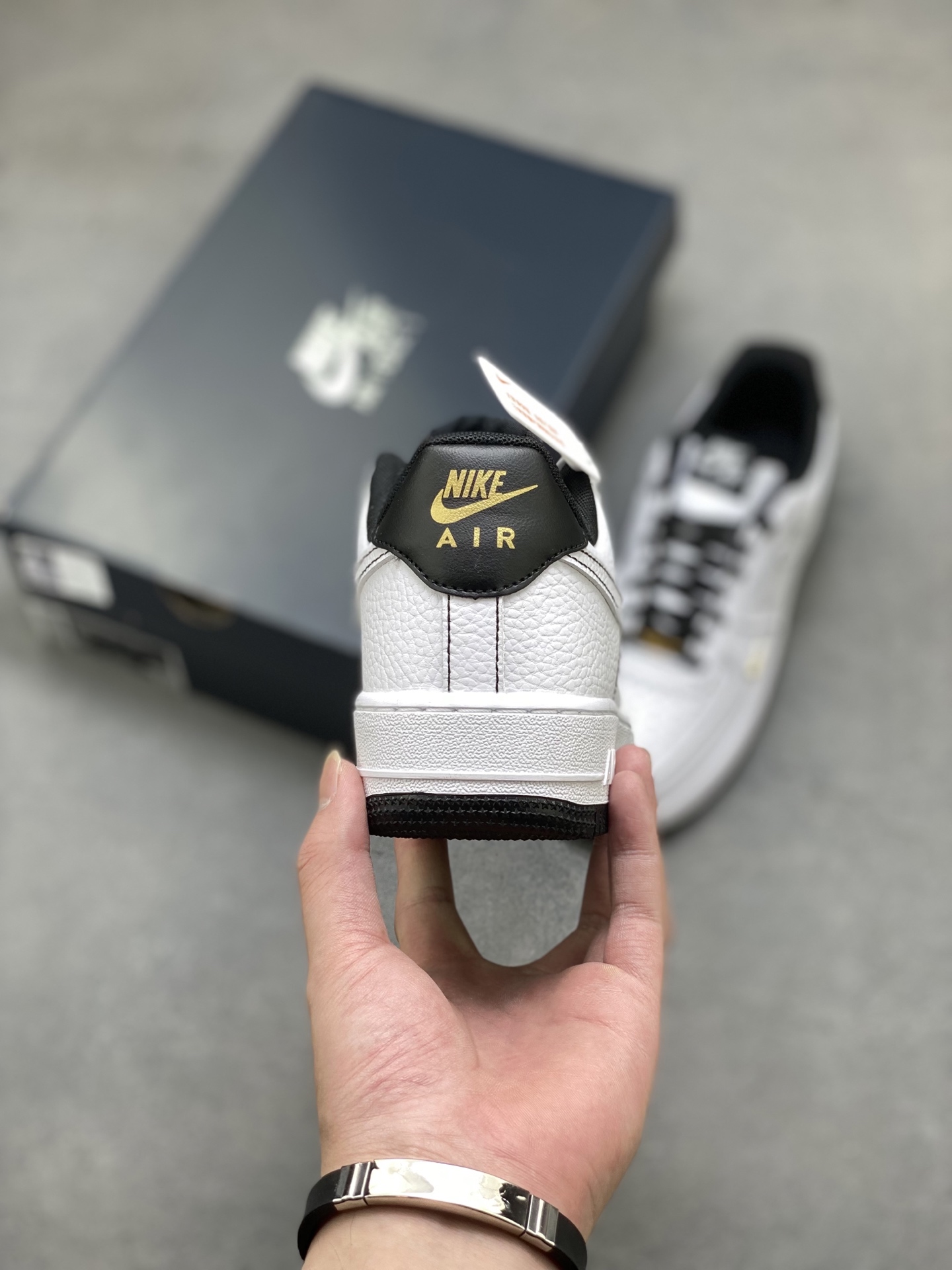 Nike Air Force 1 Low White Black Gold Stitching Casual Shoes 5 i1751486443697 6509 0 3