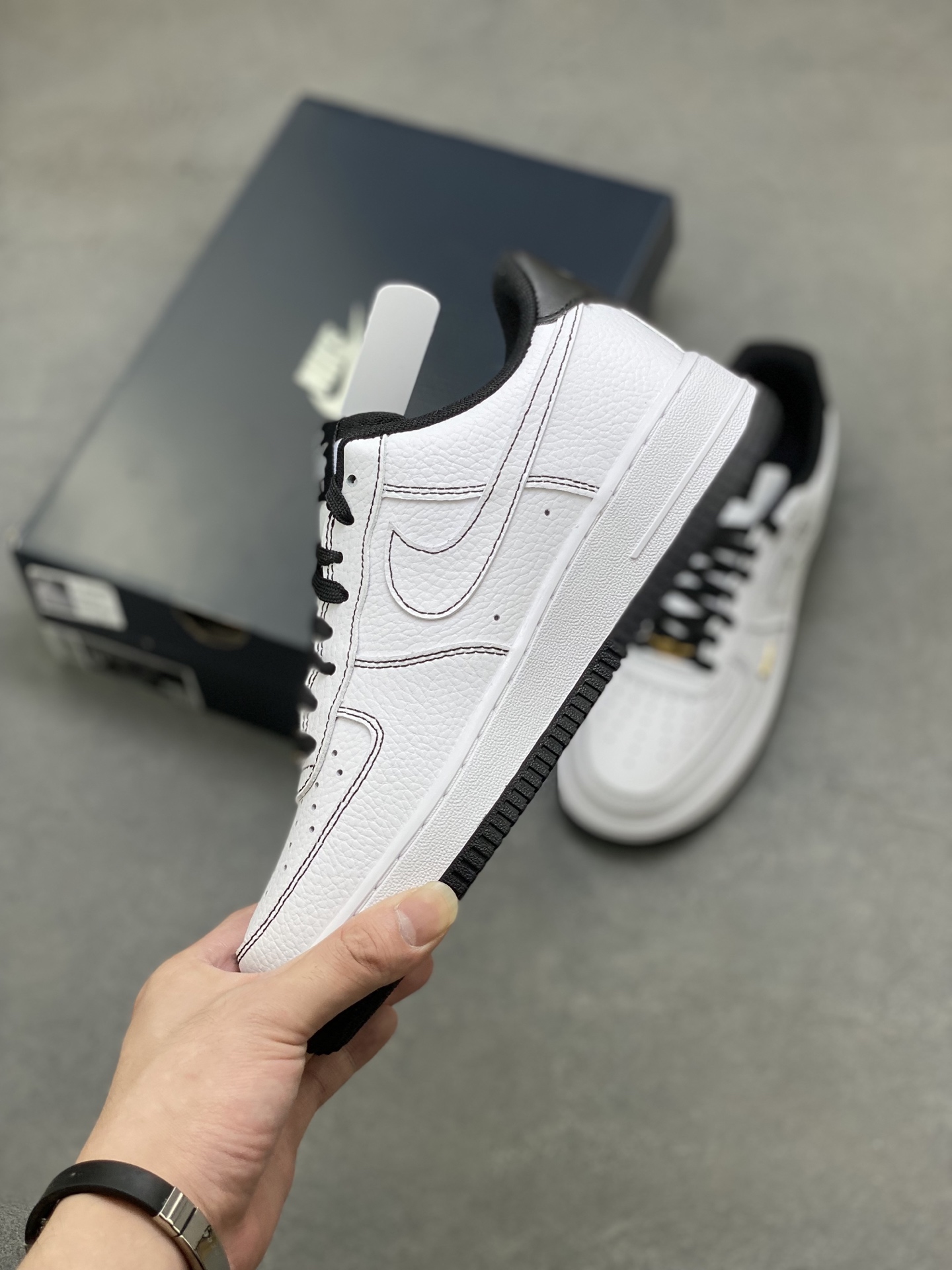 Nike Air Force 1 Low White Black Gold Stitching Casual Shoes 4 i1751486451624 9196 0 2