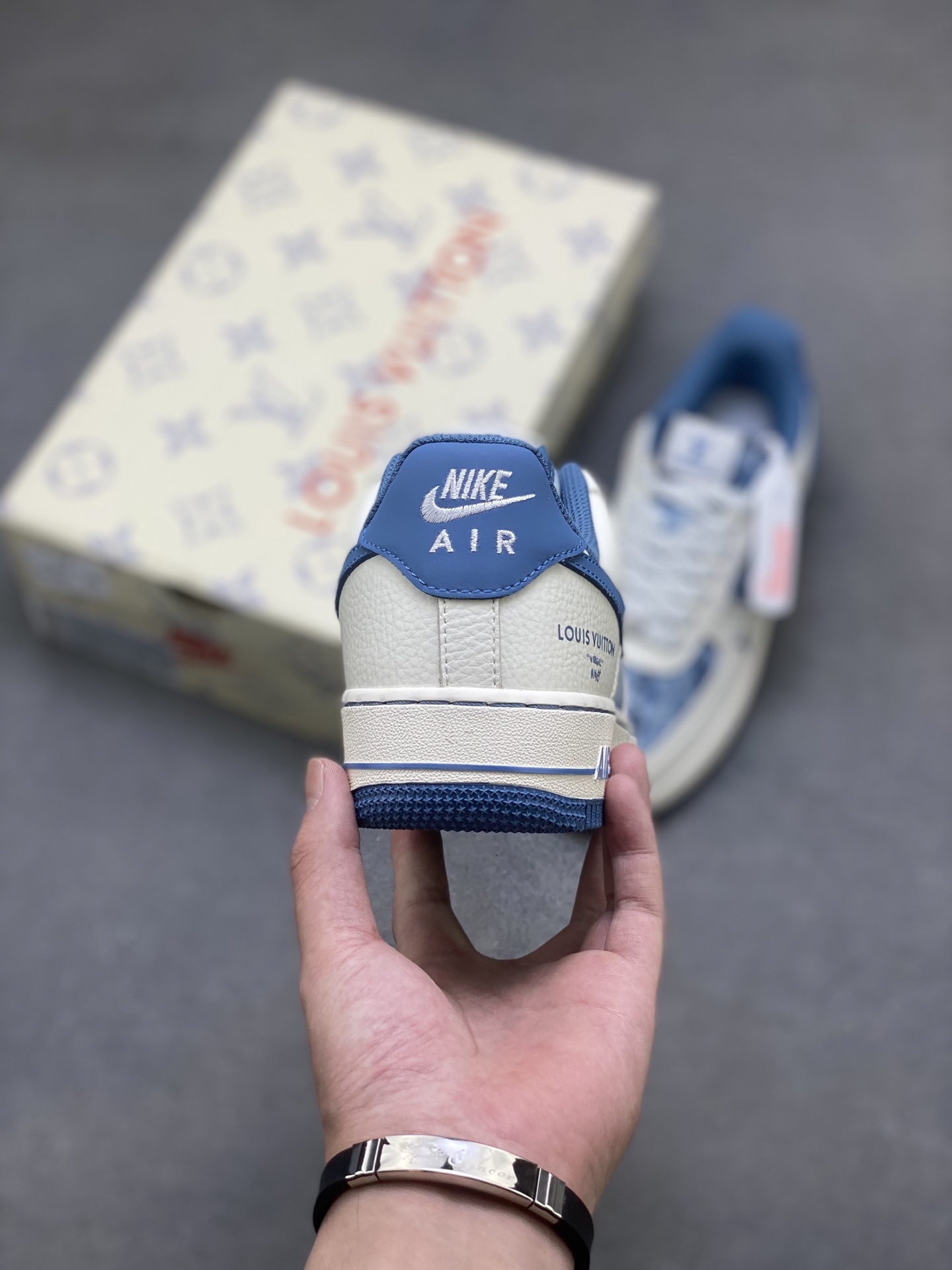 Nike Air Force 1 Low Louis Vuitton Blue Denim Custom Sneakers 5 i1751827082258 8151 0 3