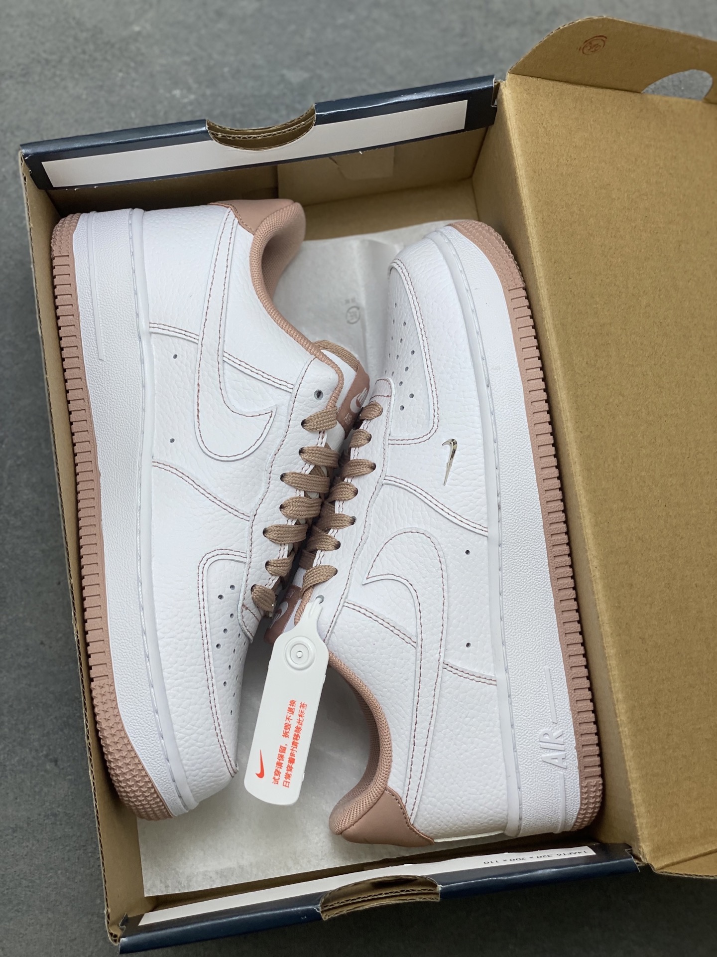 Nike Air Force 1 '07 Low White/Tan Leather Women's Shoes IB6543-100 10 i1751910303593 6591 0 8
