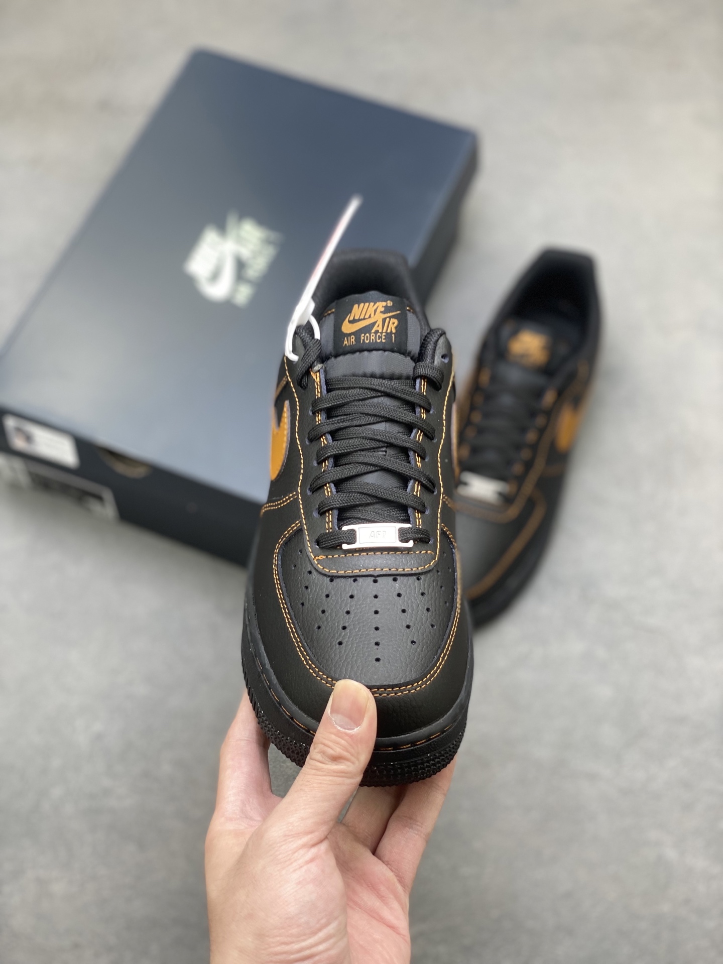 Nike Air Force 1 '07 Low Black/Gold Stitching - HQ2037-003 Limited Edition 3 i1752088545019 2993 0 1