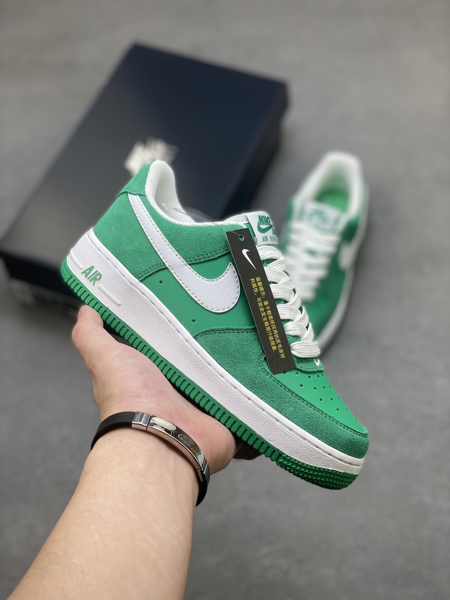Nike Air Force 1 '07 Low Green & White Suede Sneakers IB6388-300 2 i1752336605030 5220 0 0