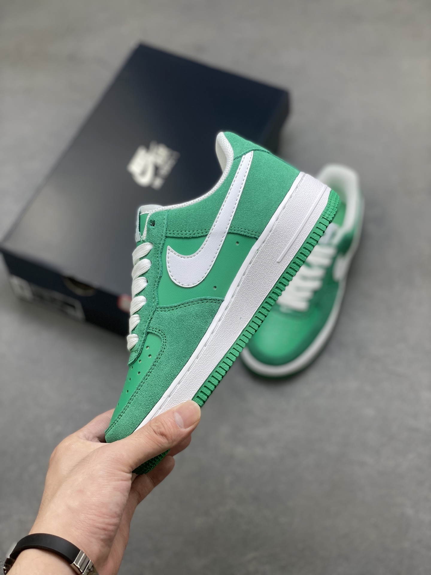 Nike Air Force 1 '07 Low Green & White Suede Sneakers IB6388-300 4 i1752336605083 8888 0 2