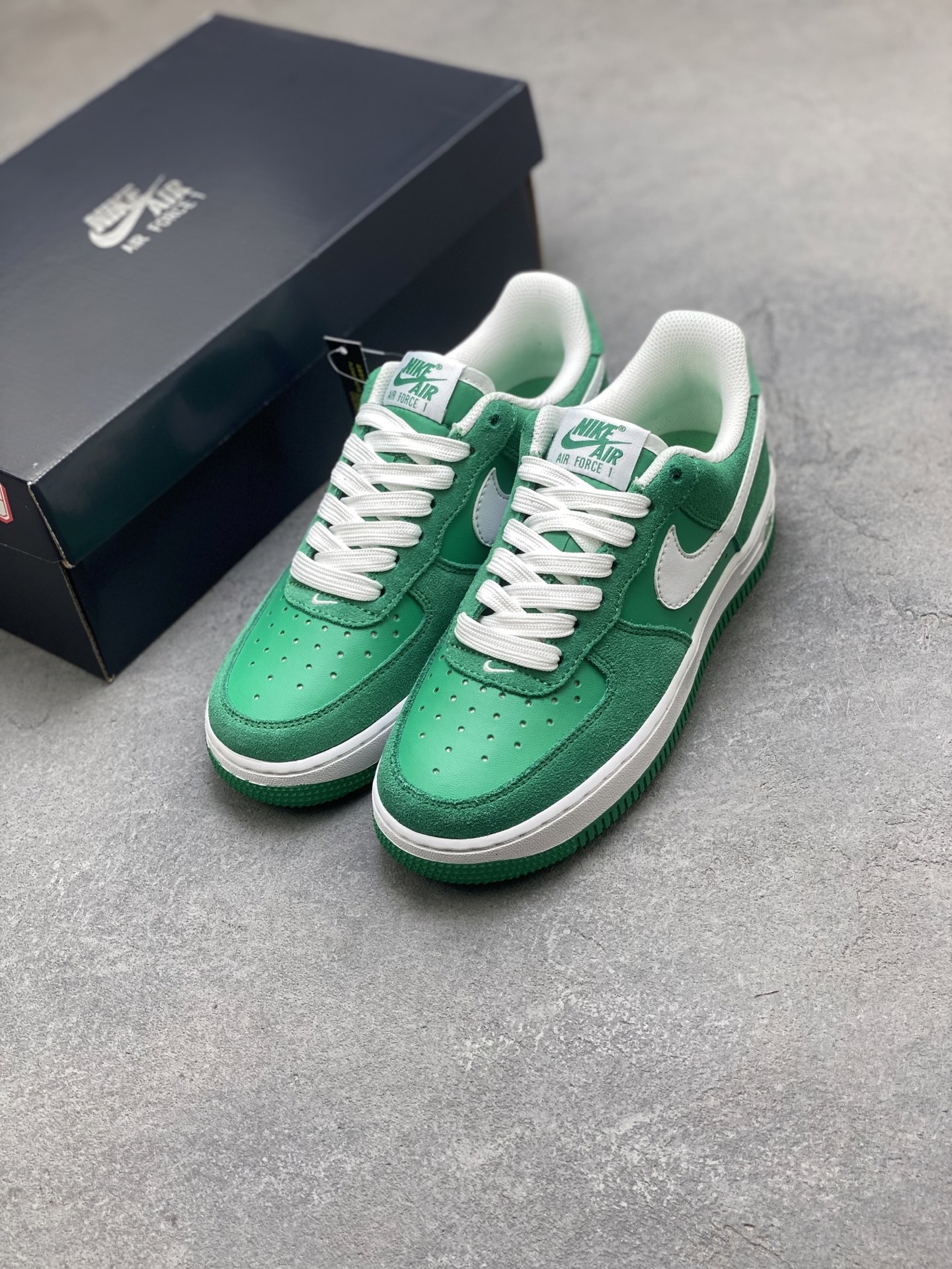 Nike Air Force 1 '07 Low Green & White Suede Sneakers IB6388-300 9 i1752336607246 6057 0 7
