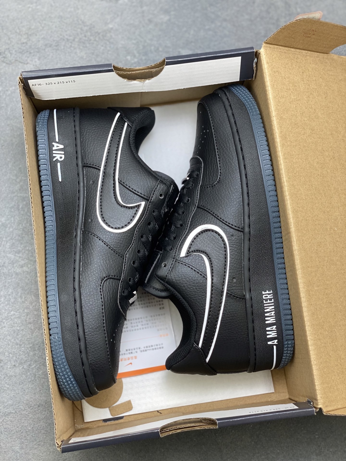 Nike Air Force 1 '07 Low Black/Silver, Premium Leather, Full-Length Air Cushion 10 i1752422719571 6382 0 8