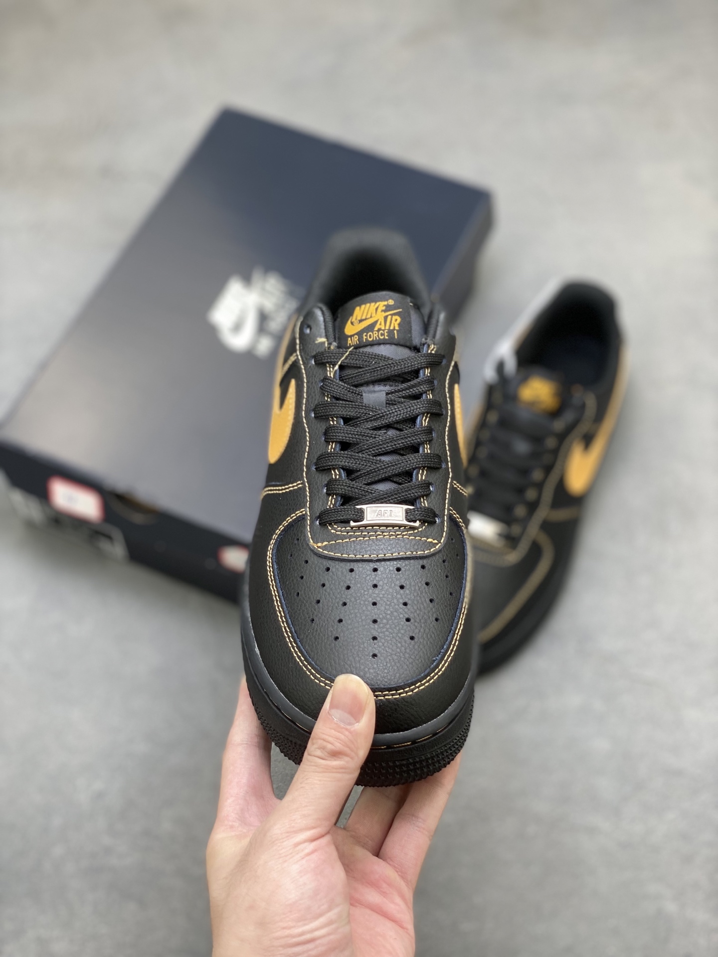 Nike Air Force 1 '07 Low Black/Gold Limited Edition Sneakers (HQ2037-003) 3 i1752681850515 8150 0 1