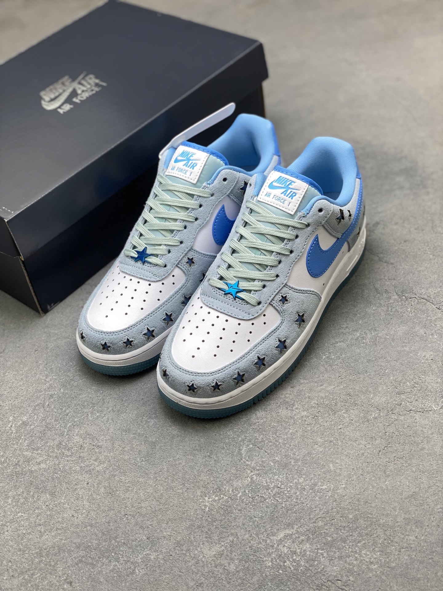 Nike Air Force 1 '07 Low Blue Star Casual Sneakers HQ8051-400 9 i1752681960612 1011 0 7