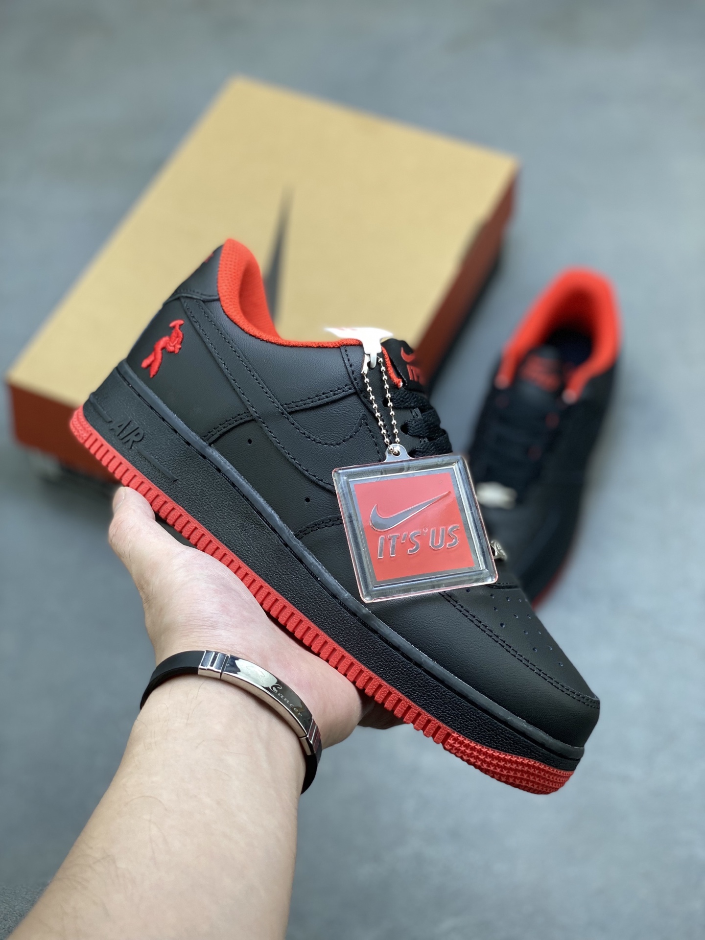 Nike Air Force 1 '07 Low Black/Red. Limited Edition, Premium Comfort Sneakers 2 i1752945541767 7435 0 0