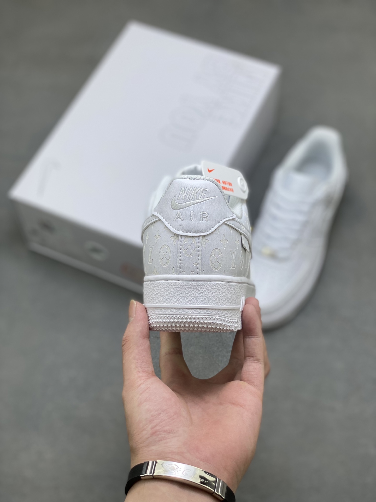 Nike Air Force 1 '07 Low White Leather Sneakers with Gold Accessories 5 i1752945576778 5066 0 3