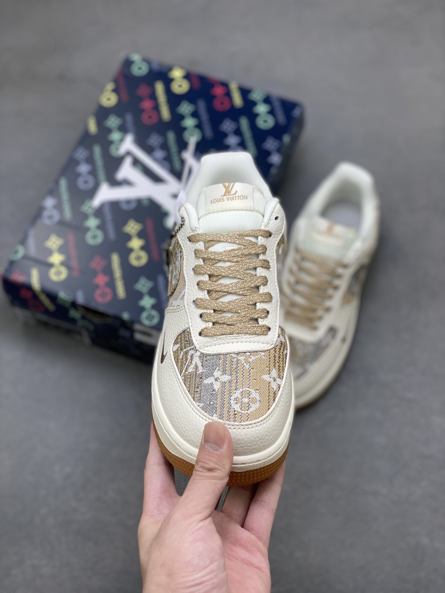 Nike Air Force 1 '07 Low Louis Vuitton Custom Sneakers - Limited Edition 3 i1753372943601 6821 0 1