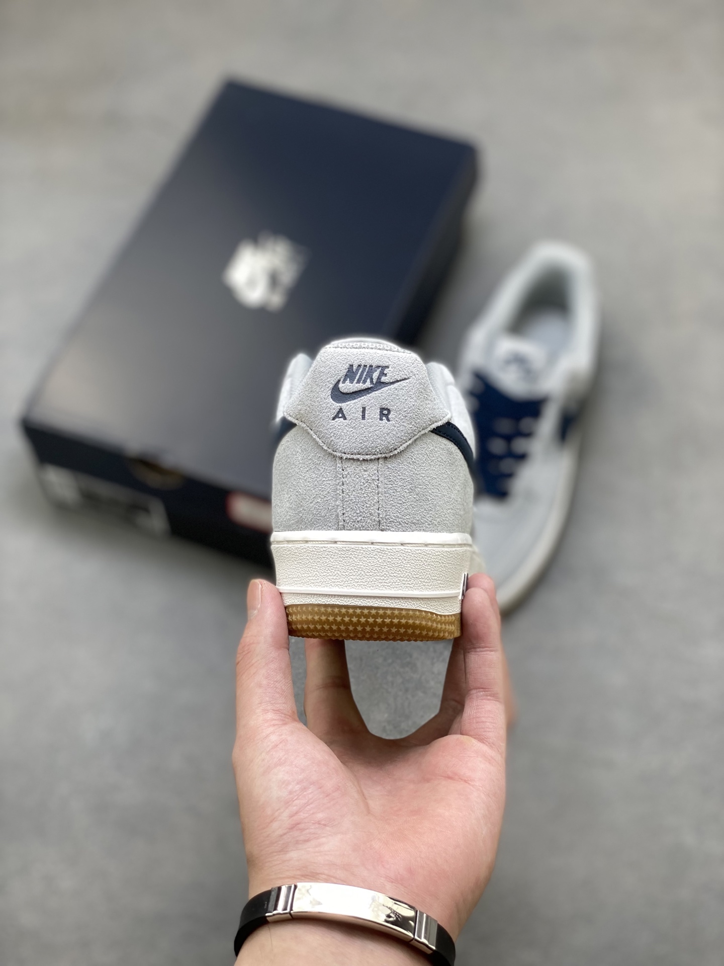 Nike Air Force 1 '07 Low Grey/Navy Sneakers Limited Edition - Size 36-45 5 i1753633521906 2531 0 3