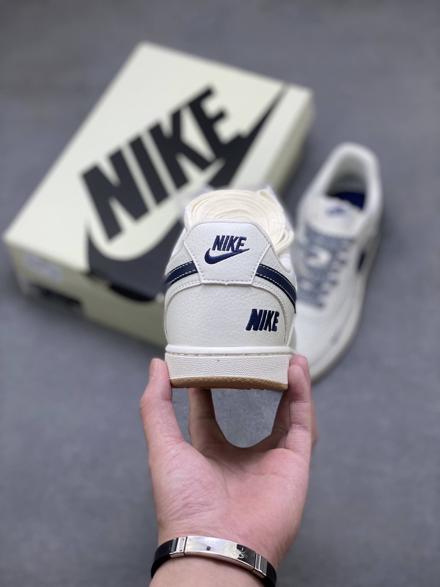 Nike Ebernon Low PRM White/Navy Casual Sneakers, Breathable and Durable 5 i1753633655685 2956 0 3