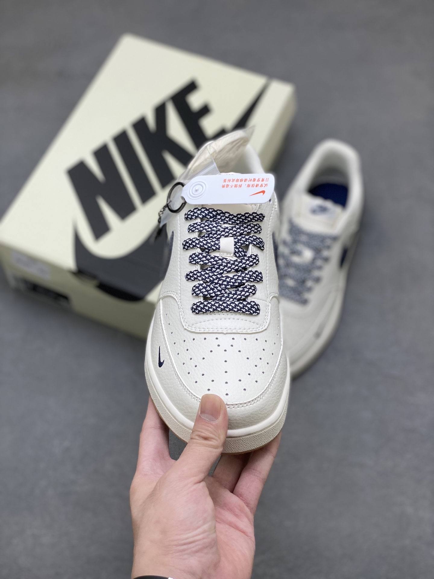 Nike Ebernon Low PRM White/Navy Casual Sneakers, Breathable and Durable 3 i1753633655883 9080 0 1