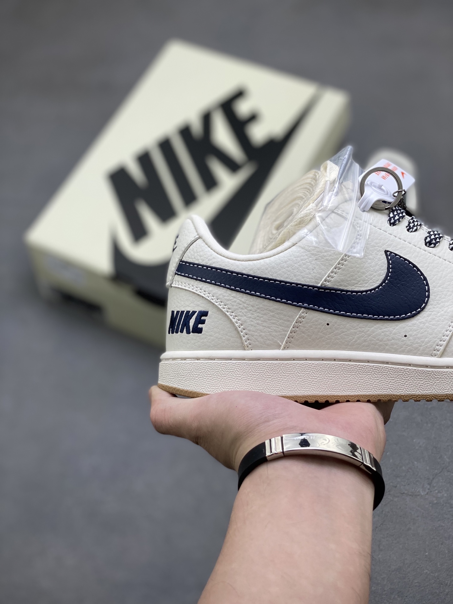 Nike Ebernon Low PRM White/Navy Casual Sneakers, Breathable and Durable 6 i1753633666454 9004 0 4