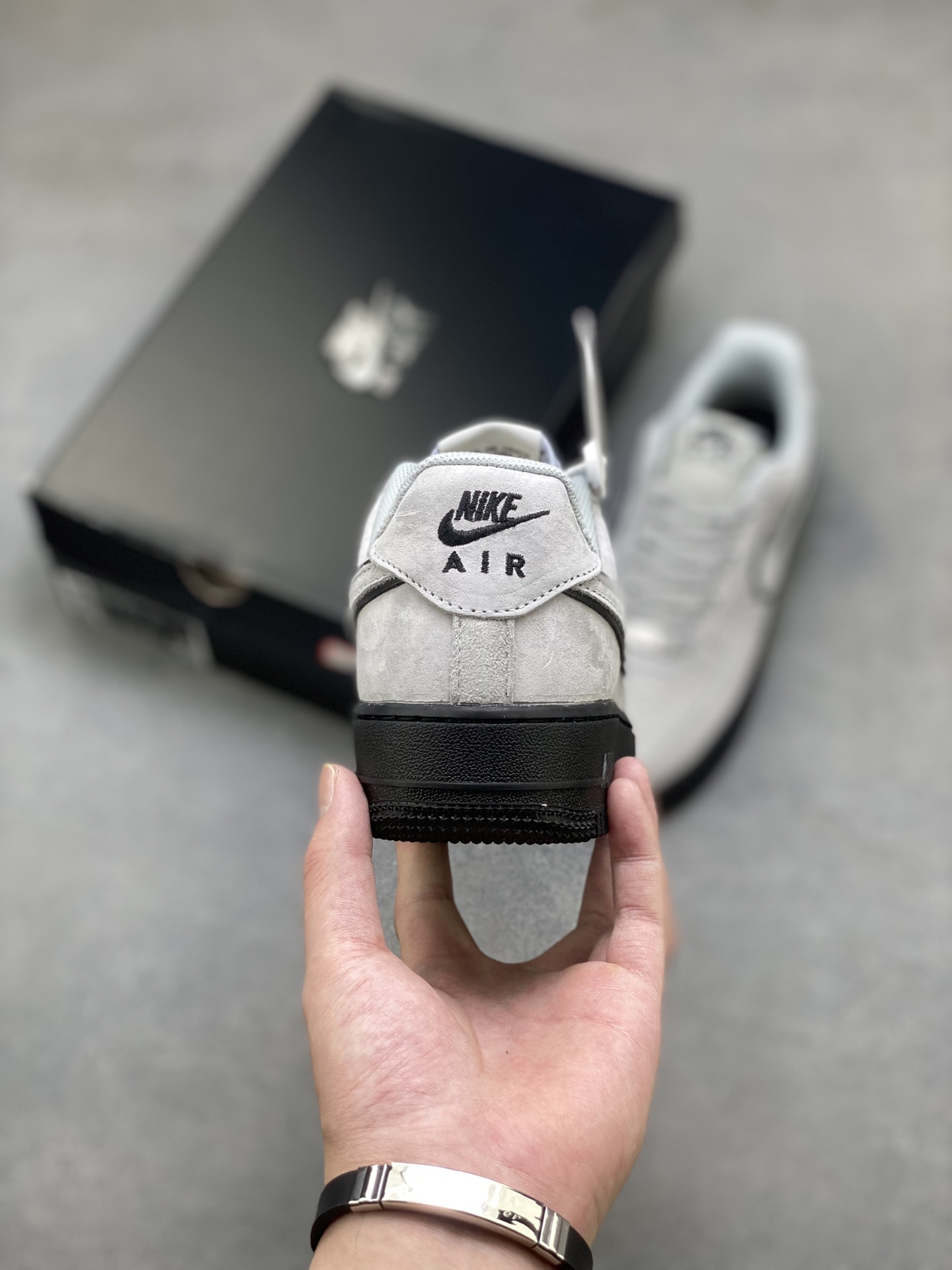 Nike Air Force 1 '07 Low Grey Suede Sneakers with Black Sole HQ1966-001 5 i1754150698203 3435 0 3