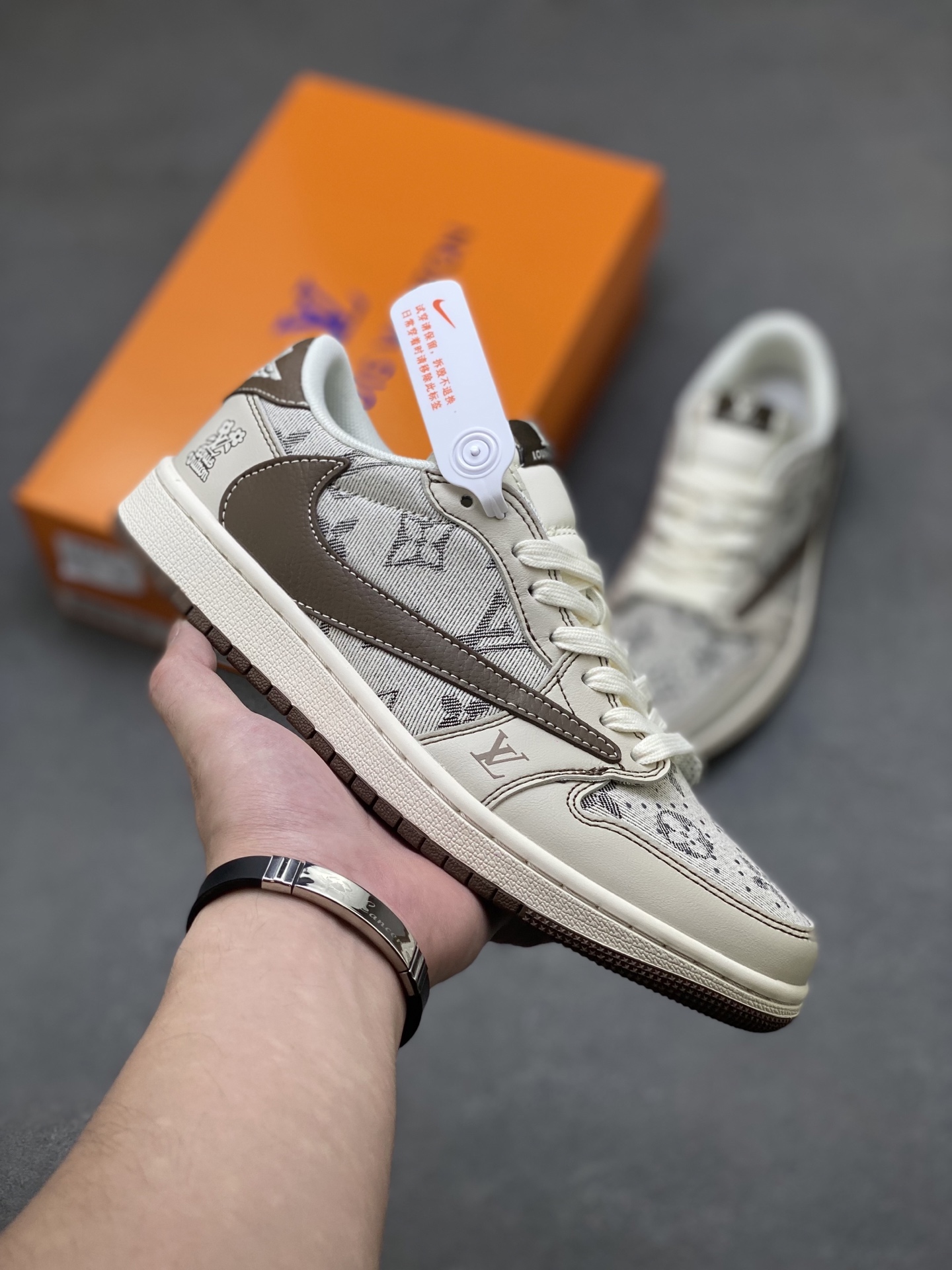 Nike Air Jordan 1 x Travis Scott Custom Low Sneakers 2 i1754324074485 2590 0 0