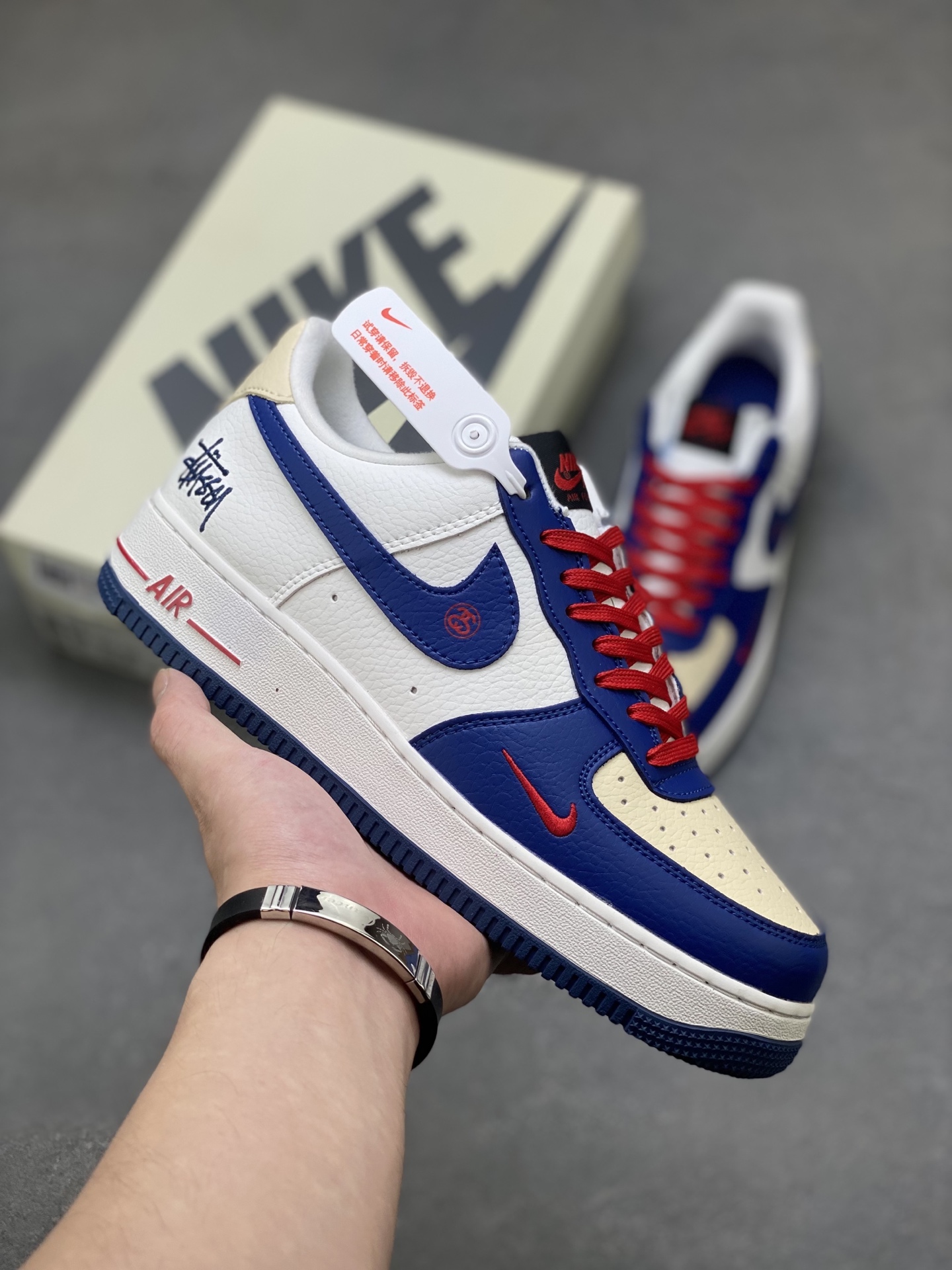 Nike Air Force 1 '07 Low White Blue Red Casual Sneakers DQ6628-163 2 i1754420116278 2154 0 0