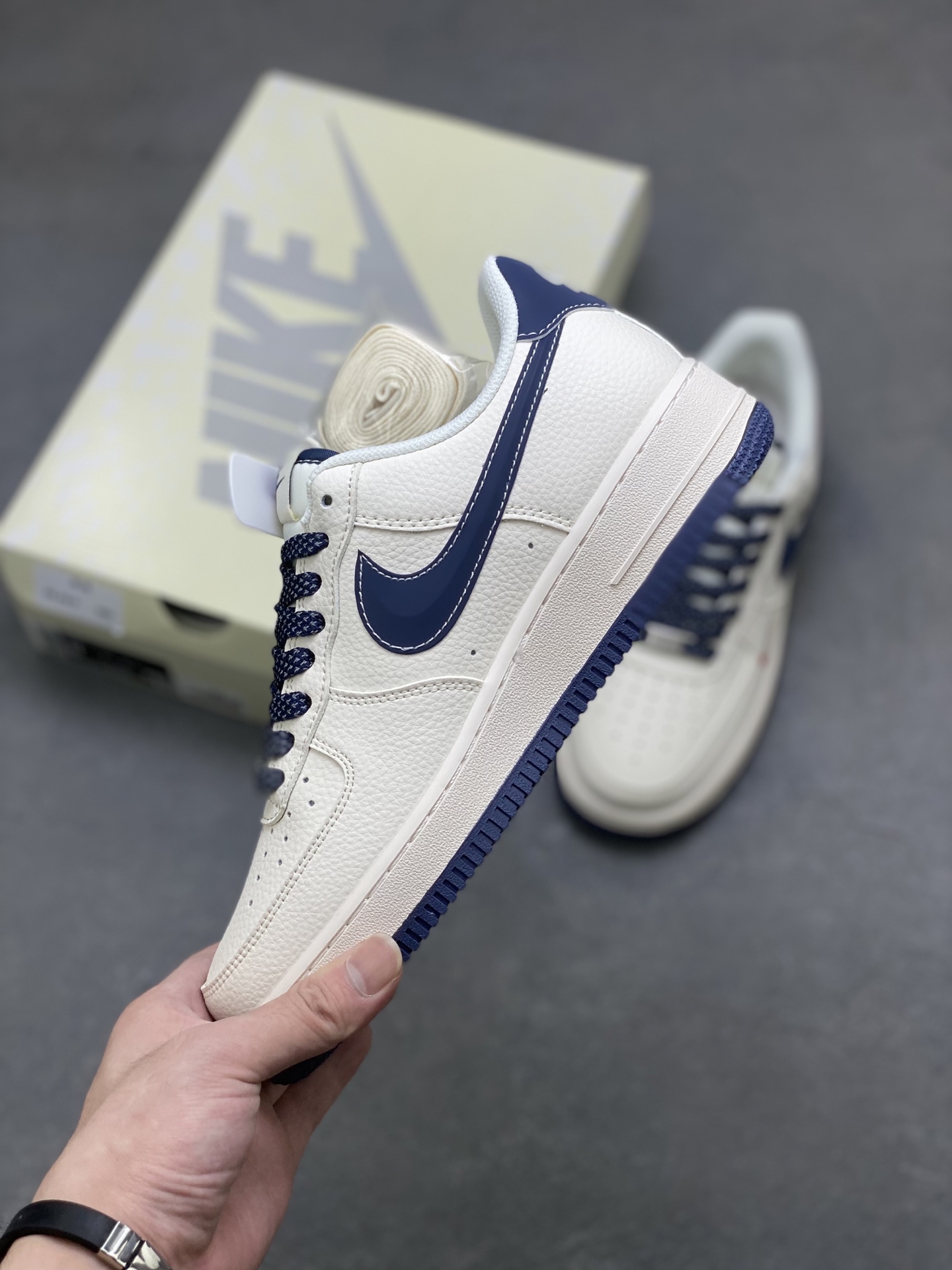Nike Air Force 1 '07 Low: Cream, Navy & Red Accents - Limited Edition Sneakers 4 i1754670262613 7873 0 2