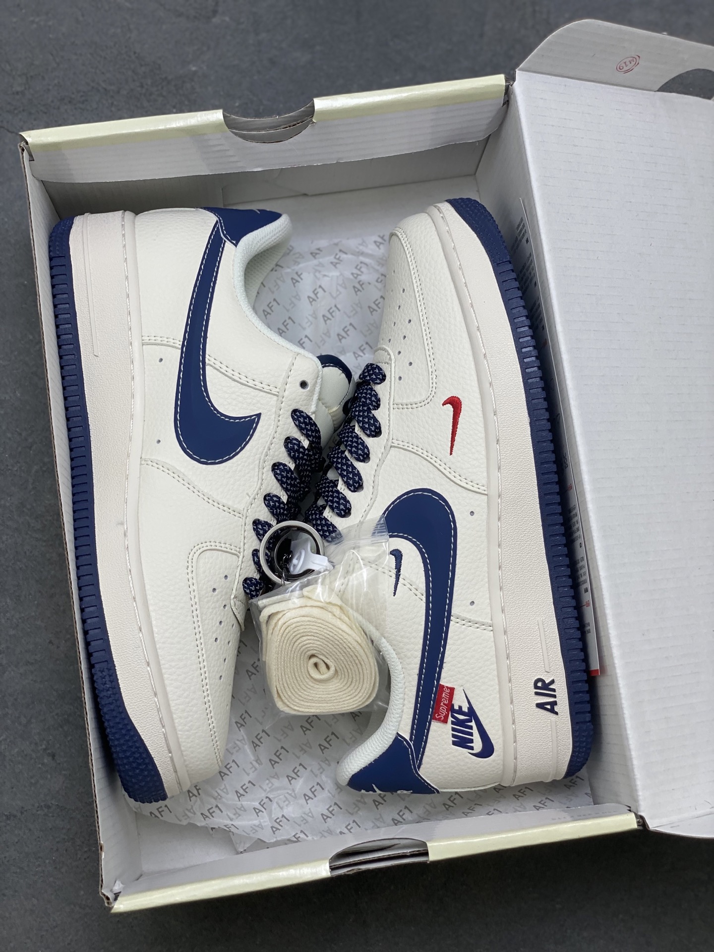 Nike Air Force 1 '07 Low: Cream, Navy & Red Accents - Limited Edition Sneakers 10 i1754670268786 2767 0 8