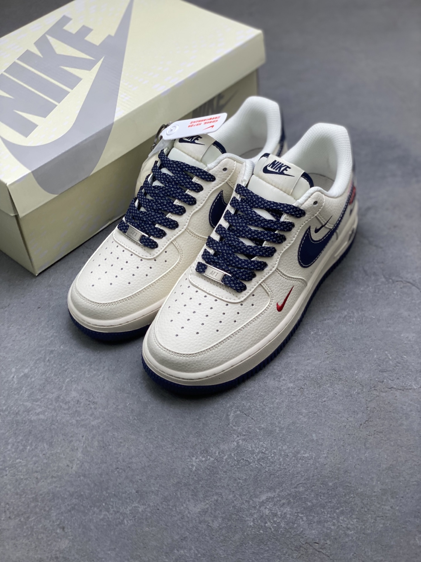 Nike Air Force 1 '07 Low: Cream, Navy & Red Accents - Limited Edition Sneakers 9 i1754670268849 7628 0 7