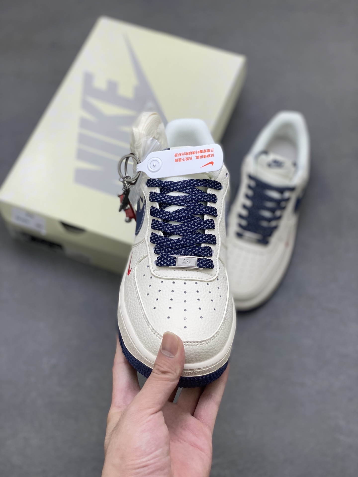 Nike Air Force 1 '07 Low: Cream, Navy & Red Accents - Limited Edition Sneakers 3 i1754670268858 4595 0 1