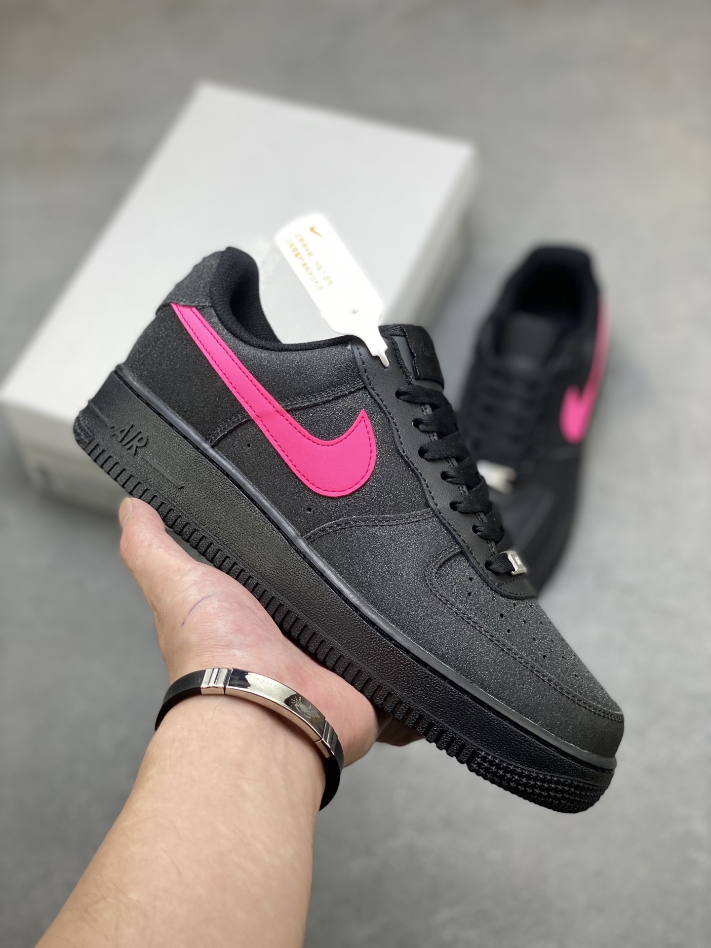 Nike Air Force 1 '07 Low Black/Pink Women's Shoes DD8959-001 2 i1754942279935 86 0 0