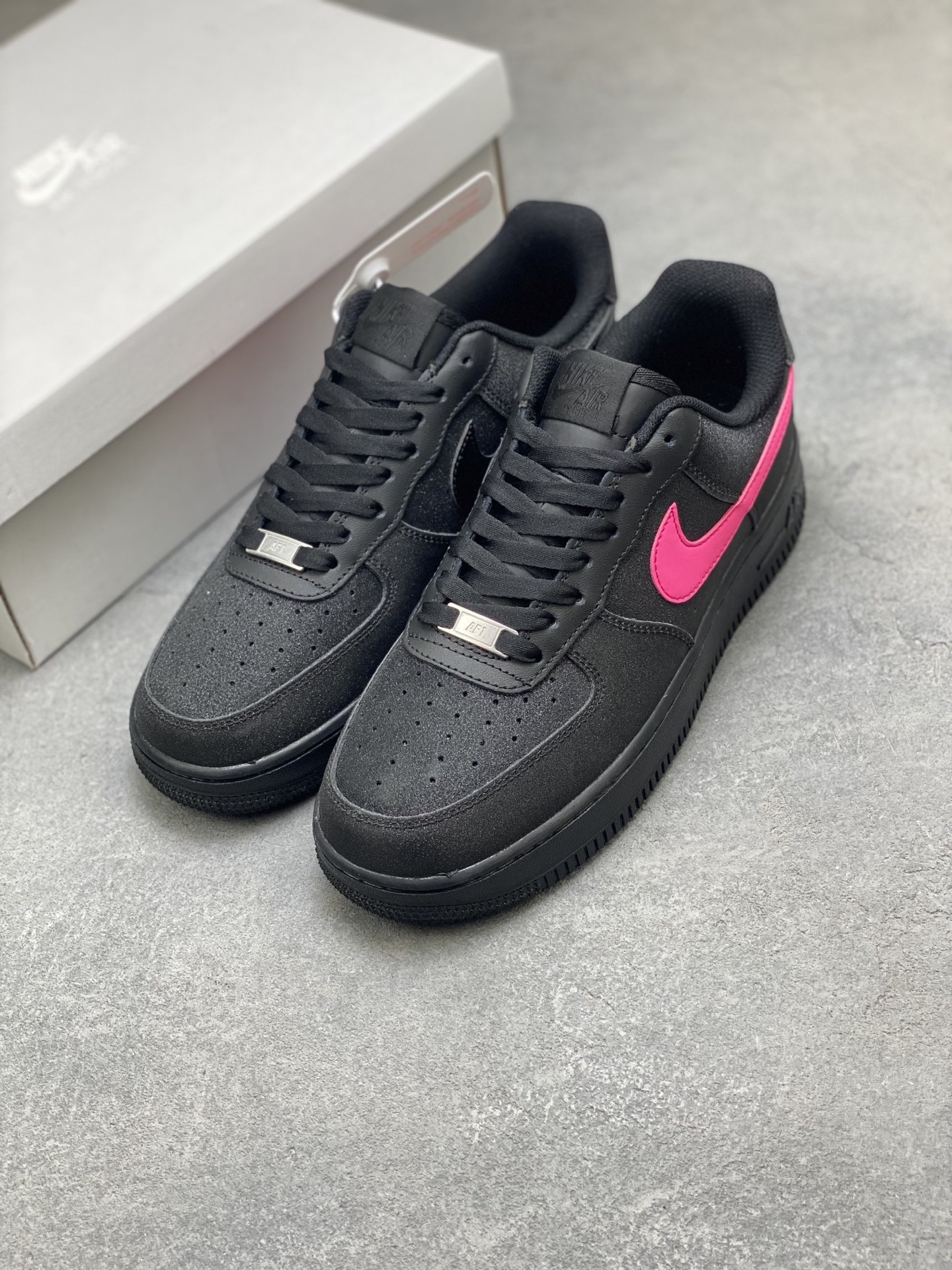 Nike Air Force 1 '07 Low Black/Pink Women's Shoes DD8959-001 9 i1754942289051 8665 0 7