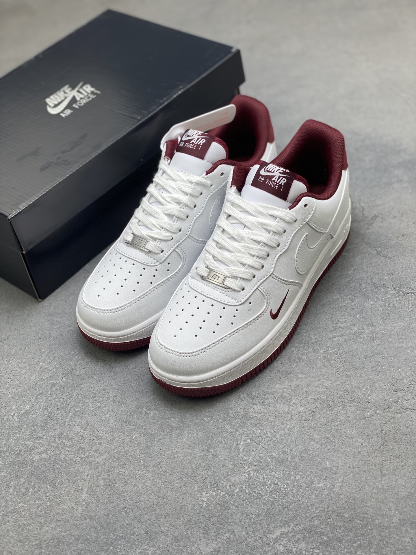 Nike Air Force 1 Low White Maroon Casual Shoes HM9483-100 9 i1754942801807 516 0 7