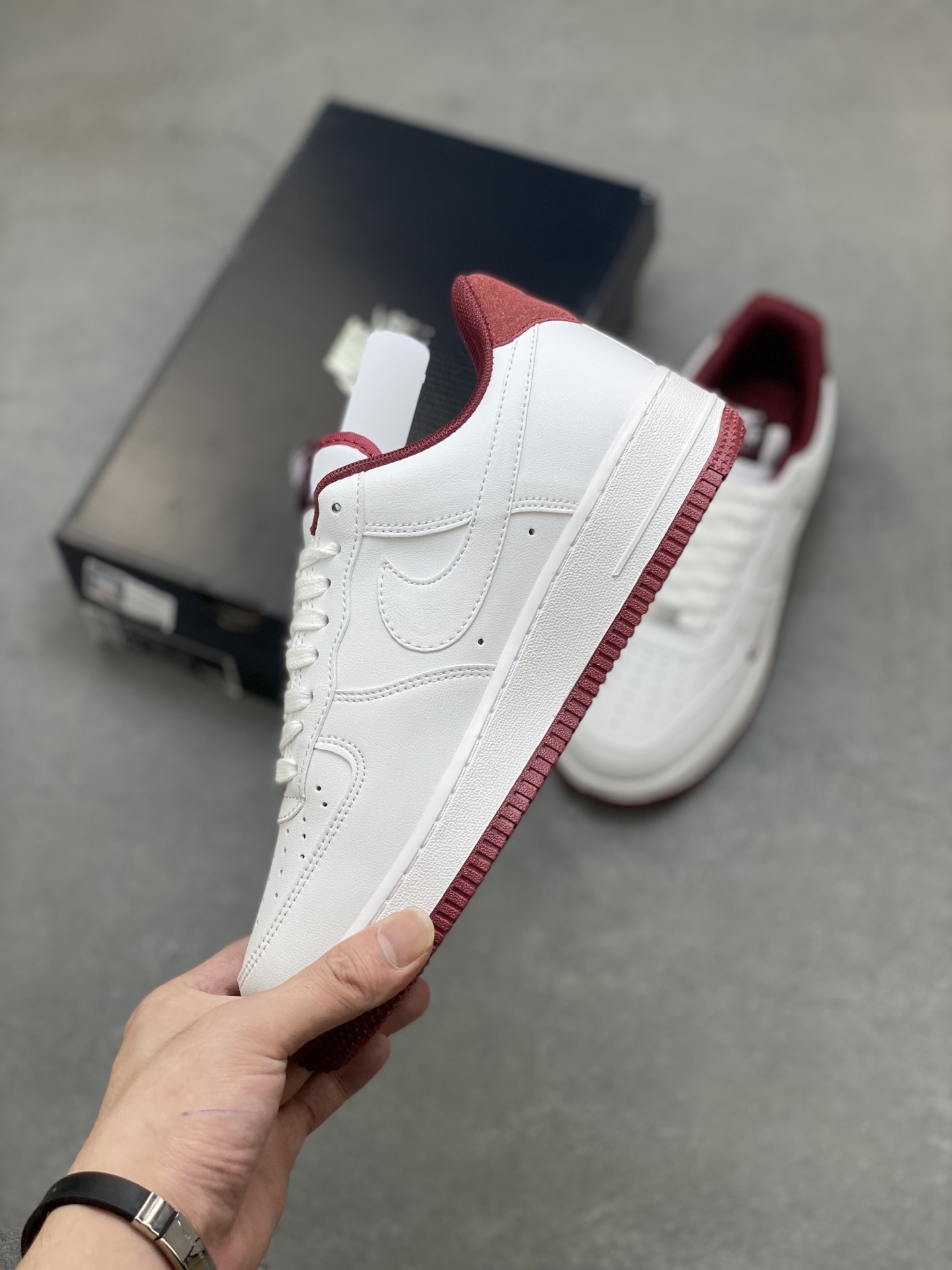 Nike Air Force 1 Low White Maroon Casual Shoes HM9483-100 4 i1754942801977 4005 0 2
