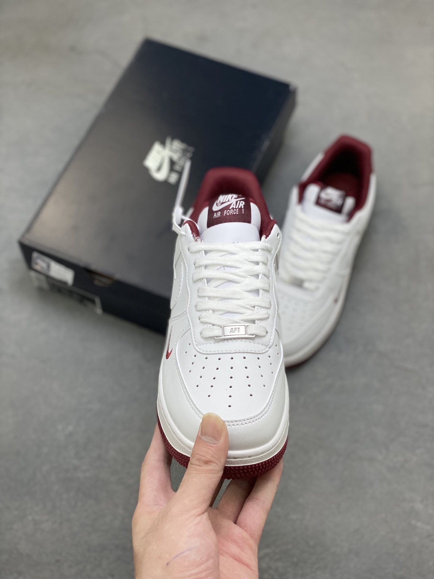 Nike Air Force 1 Low White Maroon Casual Shoes HM9483-100 3 i1754942802016 9511 0 1
