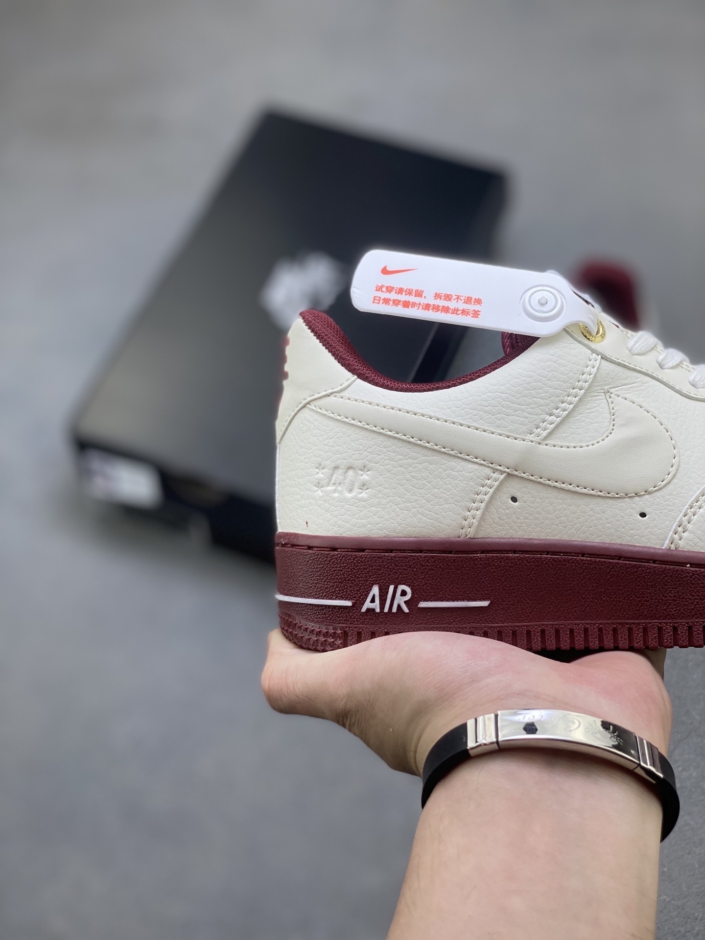 Nike Air Force 1 Low Cream Burgundy Casual Shoes DQ7582-100 6 i1755101068269 3532 0 4